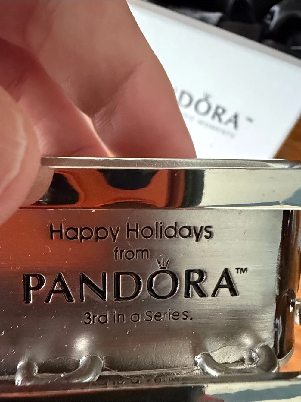 Pandora Holiday Sleigh Ornament New